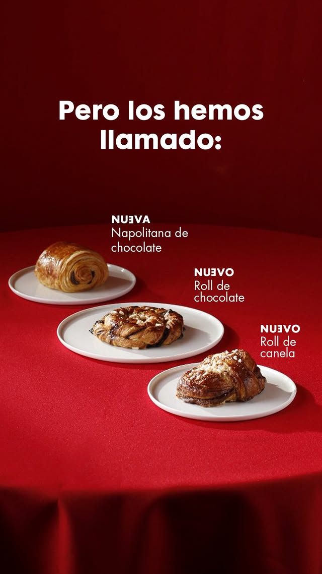 VIPS bakery — bodegón de napolitana, roll de chocolate y roll de canela